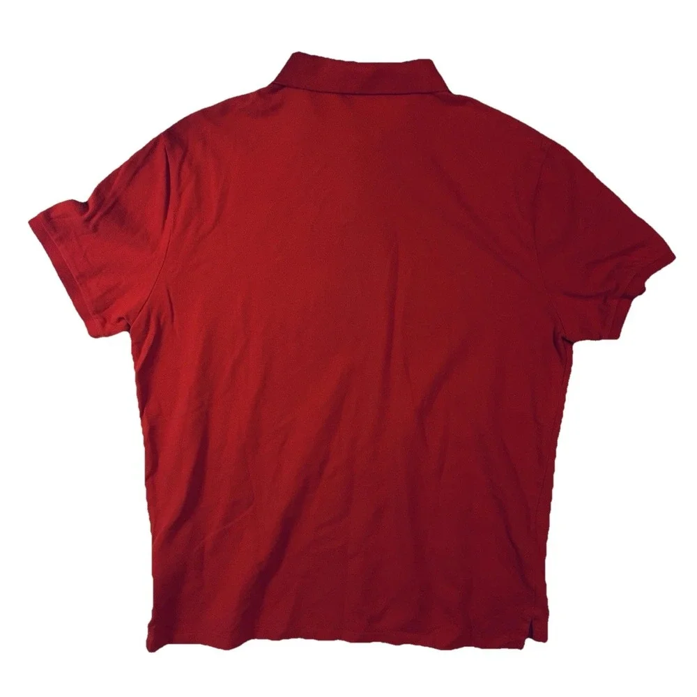 Polo Ralph Lauren Shirt Men's XL - Red Short Sleeves Black Pony Custom Slim Fit